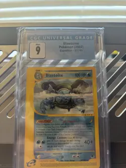 *old blue label* CGC 9 Blastoise 37/165 Expedition 2002 Pokemon Card - Image 1