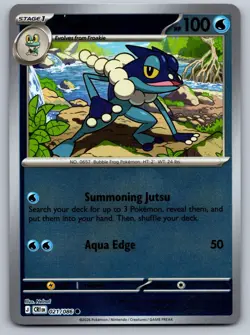 FROGADIER 021/086 REVERSE HOLO C POKEMON ME04: CHAOS RISING NM/M - Image 1