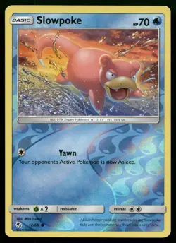 Slowpoke 12/68 Common Hidden Fates Pokemon Reverse Holo Near Mint - Image 1