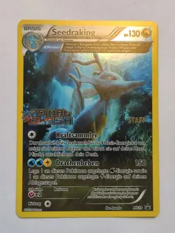 Pokemon Karte Seedraking XY39 STAFF Prerelease Promo Holo DEU Missprint! BASIS - Image 1