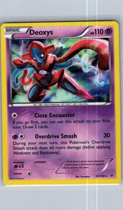 Deoxys 33/108 Holo XY - Roaring Skies - Pokemon Card - NM - Image 1