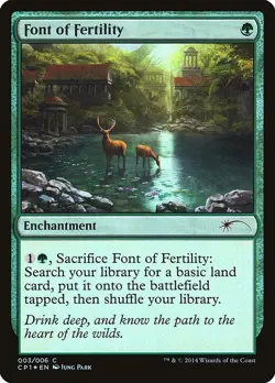 Font of Fertility 1x FOIL MtG FOIL Clash Pack Promo SP/NM - Image 1