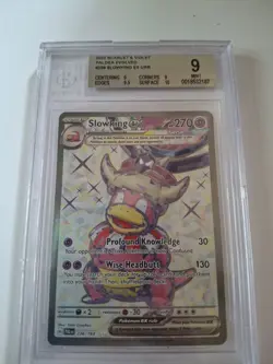 2023 Pokemon TCG Paldea Evolved S&V #238 SLOWKING EX URR BECKETT 9 - Image 1