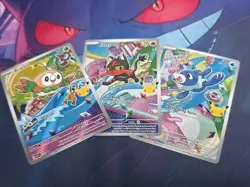 Pokemon TCG First Partner Illustration Collection Gen 7 Starters NM - Image 1
