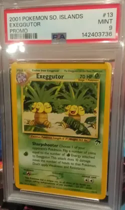 2001 Pokemon Exeggutor Non Holo Southern Islands Promo 13/18 - PSA 9 Mint WOTC - Image 1
