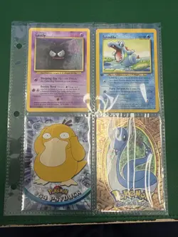 Pokemon 4 Card Lot TOPPS Psyduck, Dragonair, Totodile 111 First Edition, Gastly - Image 1