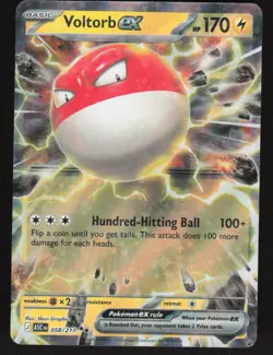 Voltorb ex 058/217 Double Rare Ascended Heroes Pokemon Near Mint - Image 1