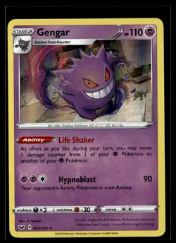 Gengar 085/202 Sword & Shield Rare Holo Pokemon - Image 1