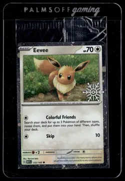 Eevee 133/165 151 2025 Holiday Stamped Promo Common Pokemon - Image 1