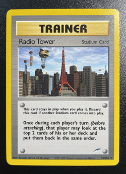 Radio Tower 95/105 Trainer Stadium Neo Destiny Pokemon Card NM- - Image 1
