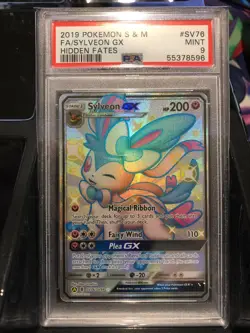 PSA 9 MINT - SYLVEON GX Card SV76/SV94 Pokemon TCG Hidden Fates Shiny Vault - Image 1