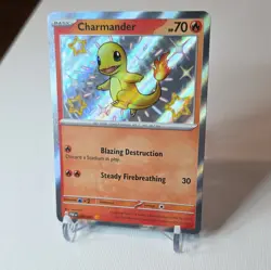 Pokemon TCG Charmander 109/091 SV Paldean Fates Shiny Rare Holo EN 2024 - Image 1