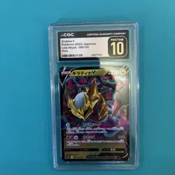 CGC 10 Pristine Giratina V Holo 080/100 Lost Abyss Japanese Pokemon Card - Image 1