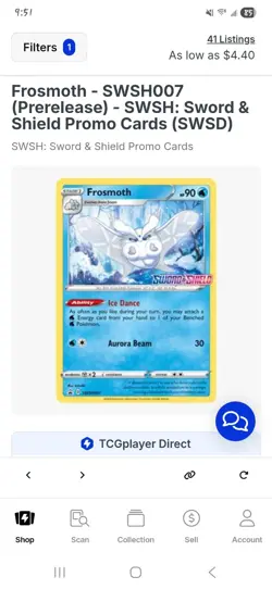 Frosmoth - (Prerelease) SWSH007 SWSH: Sword & Shield Promo Cards Holo - Image 1