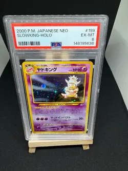 Pokemon Slowking Holo 199 - Neo Japanese TCG PSA 6 - Image 1