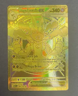 Mega Lucario EX Evolutions Secret Rare Full Art Foil EN 2016 188/132 - Image 1