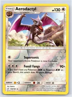 Aerodactyl 130/181 Rare Team Up Pokemon Reverse Holo NM/M FAST SHIPPING - Image 1