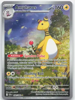 Ampharos 090/086 Shiny Rare ME04: Chaos Rising Pokemon Lightly Played - Image 1