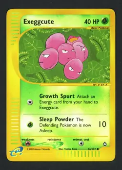Exeggcute 76/147 Aquapolis Reverse Holofoil Common Pokemon TCG - Image 1