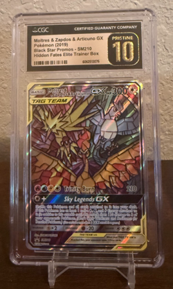 Pokemon - Black Star Promo -Moltres Zapdos & Articuno GX SM210 CGC 10 Pristine - Image 1