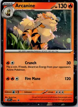 Arcanine 011 Holo Promo Scarlet & Violet Promo Pokemon Near Mint - Image 1