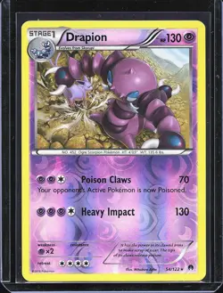 Pokemon TCG Drapion 54/122 BREAKpoint Reverse Holo B-0001 - Image 1