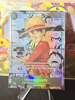 *CUSTOM/FAN-MADE* One Piece OP13-118 Monkey.D.Luffy SEC Manga Alt Art Near Mint - Image 1