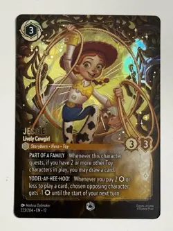 Jessie Lively Cowgirl -Enchanted- Disney Lorcana Wilds Unknown Foil 223/204 - Image 2