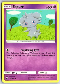 Espurr 59 C Burning Shadows Pokemon NM/M - Image 1