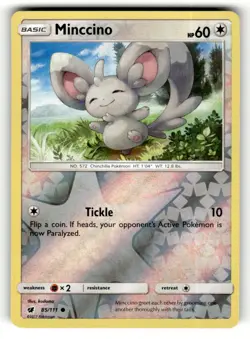 Minccino 85/111 Common Crimson Invasion Reverse Holo Pokemon Near Mint - Image 1