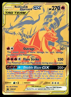 RESHIRAM & CHARIZARD GX - SM247 Promo SM Black Star Promos Pokemon NM - Image 1