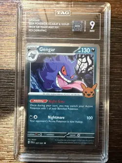 Gengar 2024 Pokemon Trick or Trade Holo #057/091 | TAG 9 Mint Scarlet & Violet - Image 1