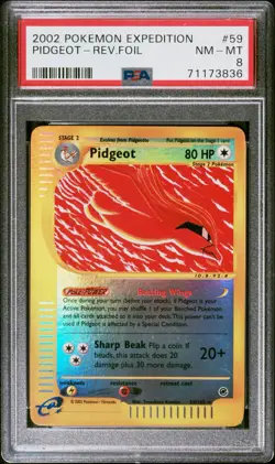 2002 POKEMON E Reader EXPEDITION #59 PIDGEOT REVERSE FOIL - Image 1