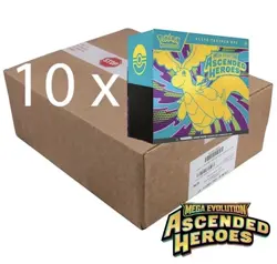 Pokemon TCG Ascended Heroes ELITE TRAINER BOX CASE Factory Sealed 10x ETB Boxes - Image 1
