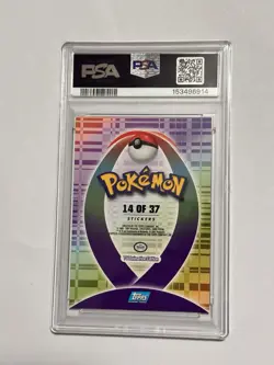 POKEMON 2001 TOPPS JOHTO LEAGUE CHAMPIONS STICKER SCIZOR #14 PSA 9 - Image 2