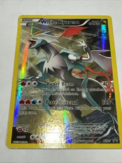 White Kyurem XY81 Black Star Promo Full Art Pokemon XY Promo LP - Image 1