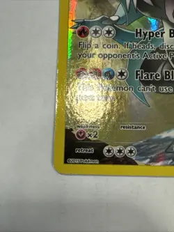 White Kyurem XY81 Black Star Promo Full Art Pokemon XY Promo LP - Image 3