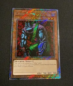 Yugioh! Cyber-Stein Platinum Secret Rare Quarter Century Bonanza RA03 1st Ed NM - Image 1