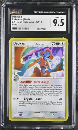 DEOXYS 5/110 HOLO EX HOLON PHANTOMS POKEMON CGC 9.5 MINT+ - Image 1