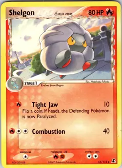 Shelgon - 053/113 (Delta Species) 53/113 Delta Species Pokemon TCG LP/MP Normal - Image 1