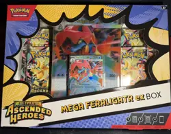 Pokemon Ascended Heroes Feraligatr + Emboar + Meganium Collection Box (3 Bundle) - Image 3