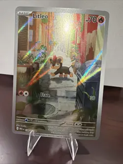 Litleo 139/132 Illustration Rare Pokemon ME01: Mega Evolution Full Art Holo NM - Image 1