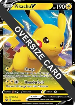 Heavily Played, English Pokemon Holo Pikachu V - SWSH061 - Oversized Promo Poke - Image 1