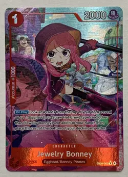One Piece TCG Jewelry Bonney EB04-002 Alternate Art English NM - Image 1