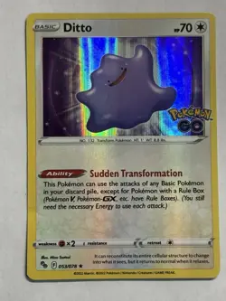 Pokemon Go Ditto Holo Rare Card 053/078 - Image 1