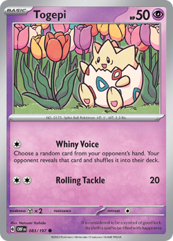 Togepi 83/197 Common | Obsidian Flames | Pokemon Card - Image 1