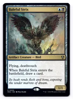 MTG Magic Baleful Strix 0200 Commander: Murders at Karlov Manor MKC NM x1 - Image 1