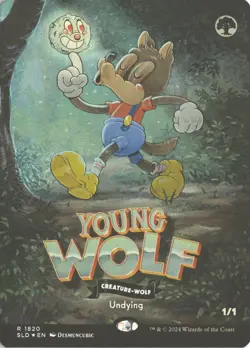 MTG Young Wolf (Rainbow Foil) (1820) Borderless R Secret Lair Drop Series NM - Image 1