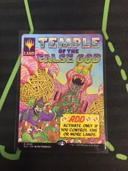 MTG Magic The Gathering Temple Of The False God SLC Borderless Secret Lair Land - Image 1