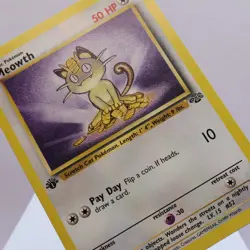 Pokemon TCG - Meowth 56/64 Jungle Common 1st Edition WOTC 1999 - EXC/NM - Image 1